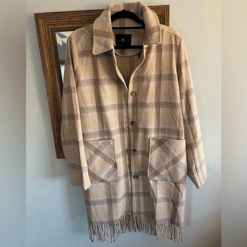 7 for all mankind plaid jacket - size L